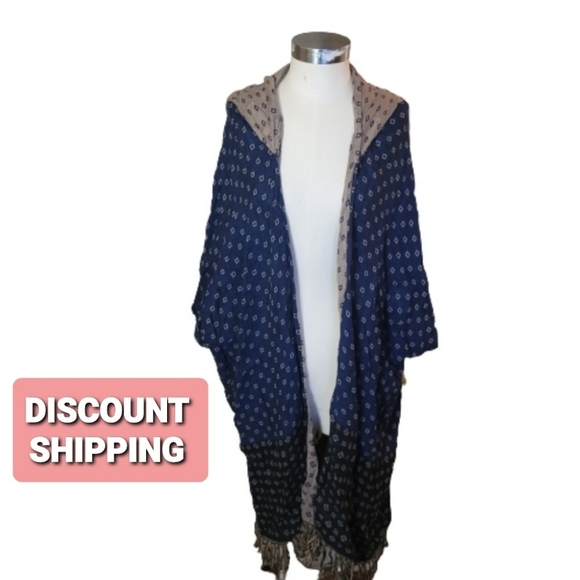 Free People: Time after Time EUC Navy & Ta… - Picture 1 of 10